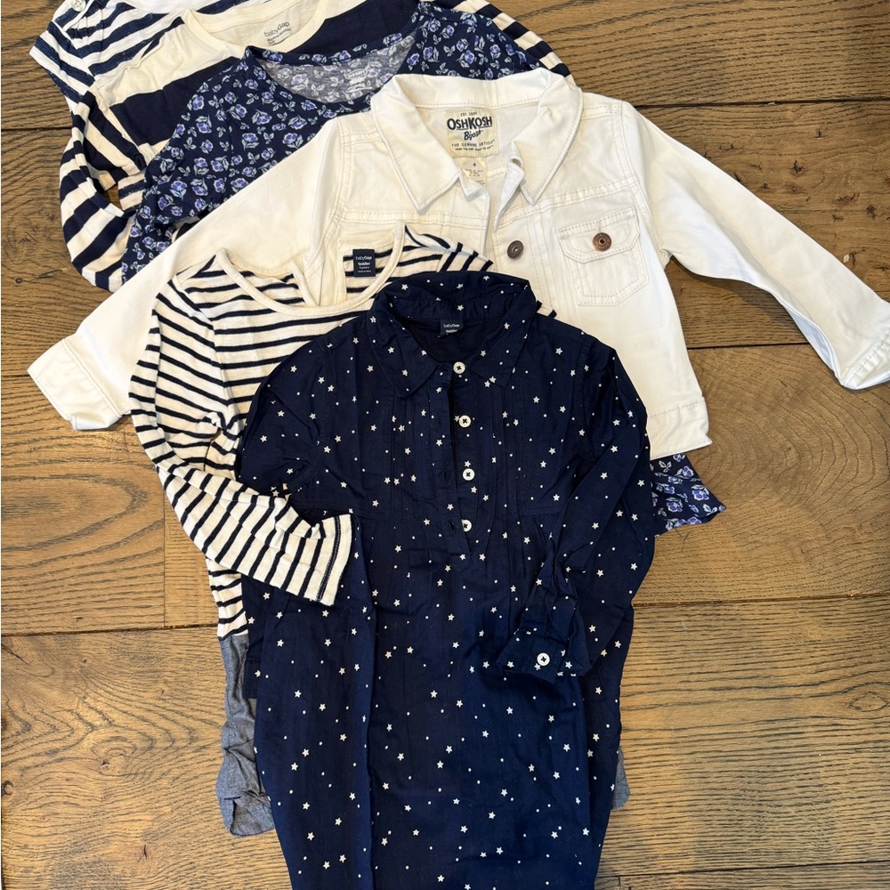 Gap, Old Navy, OshKosh B'gosh Kids Clothing Bundle - Navy, White, Stripes